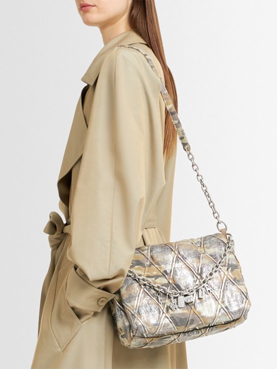 Diesel: Medium Charm-D canvas shoulder bag - women_1 | Luisa Via Roma