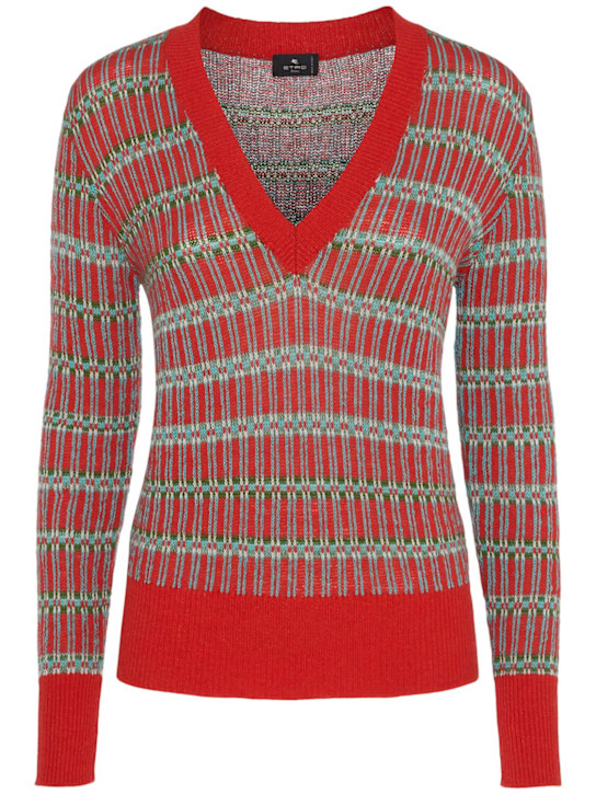 Etro: V-neck knit top - women_0 | Luisa Via Roma