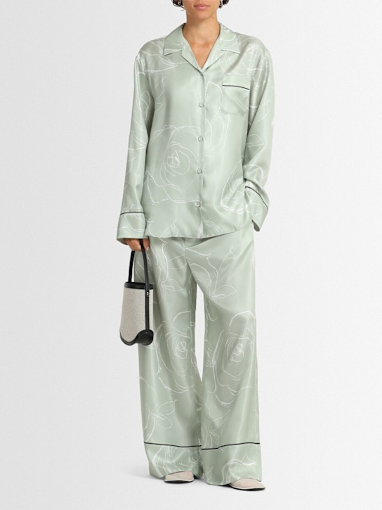 Aurora silk twill pants - Thumbnail 2