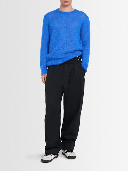 Dsquared2: Mohair blend sweater - Bright Blue - men_1 | Luisa Via Roma