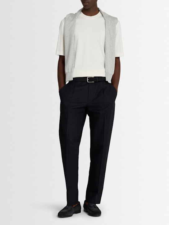 Zegna: コットン＆シルクTシャツ - men_1 | Luisa Via Roma