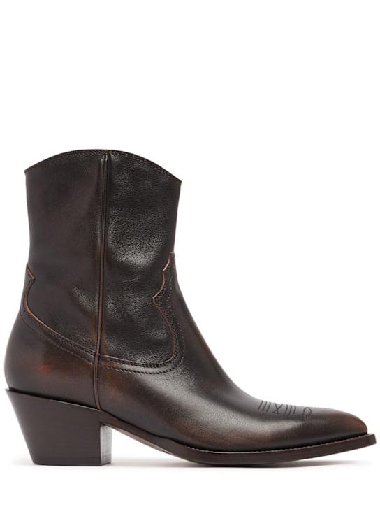Buttero: Annie leather ankle boots - women_0 | Luisa Via Roma