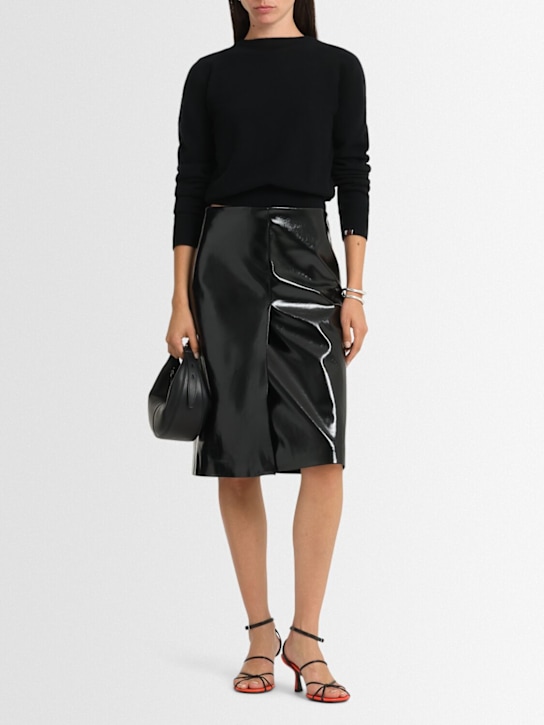 MSGM: Vinyl midi skirt - women_1 | Luisa Via Roma