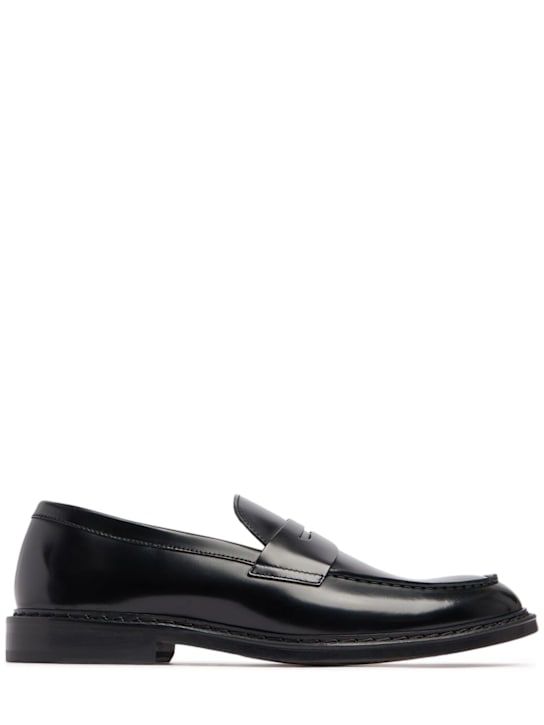 Doucal's: Penny Moc leather loafers - men_0 | Luisa Via Roma
