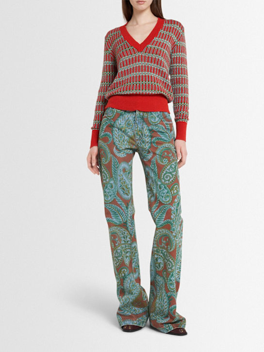 Etro: V-neck knit top - women_1 | Luisa Via Roma