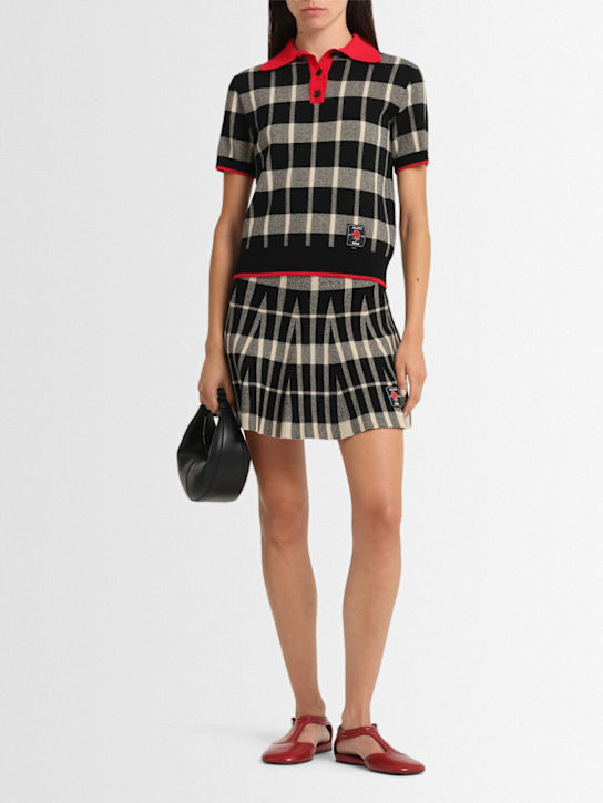 MSGM: Viscose blend short sleeve polo sweater - women_1 | Luisa Via Roma