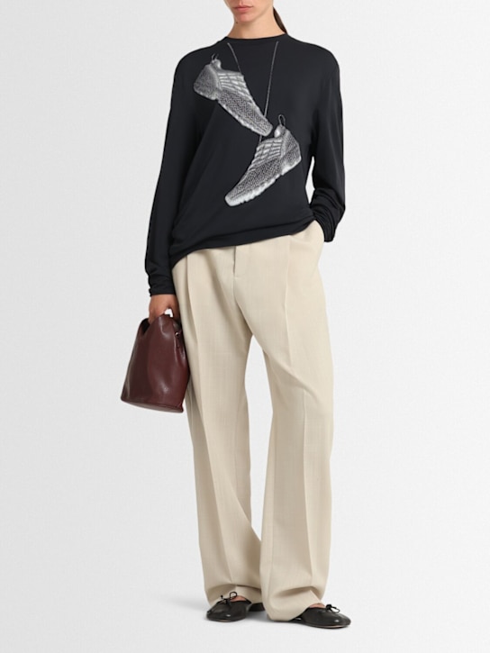 MM6 Maison Margiela: MM6 X Salomon jersey sweatshirt - women_1 | Luisa Via Roma