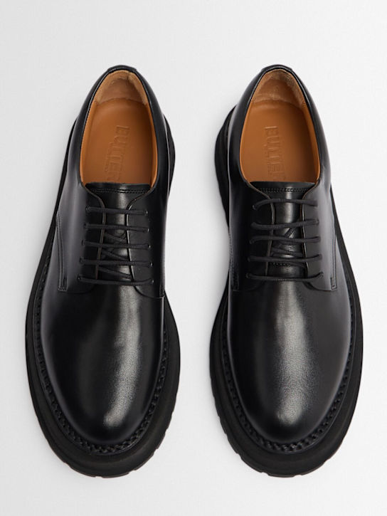 Buttero: Aedi leather lace-up derby shoes - Black - men_1 | Luisa Via Roma