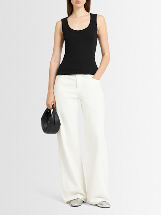 Flore Flore: Hillie scoop neck tank top - Black - women_1 | Luisa Via Roma