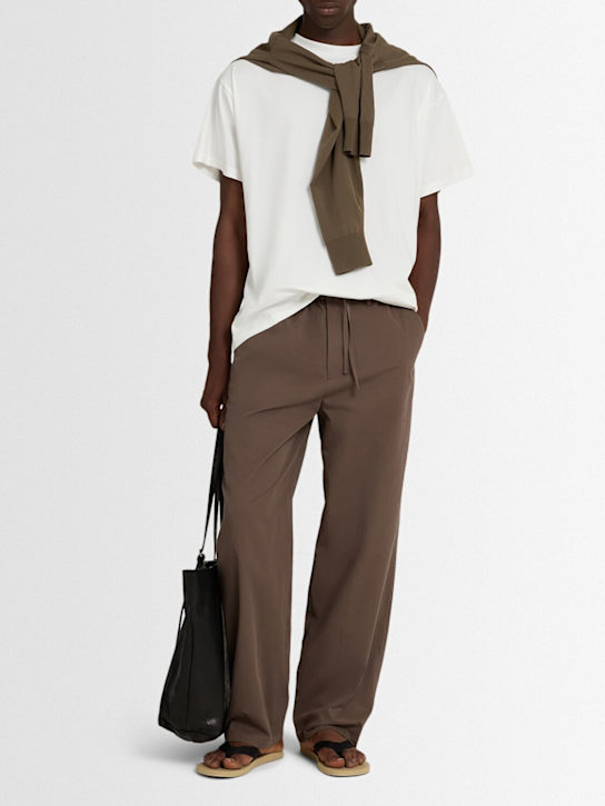 Frame: Easy cotton pants - Dark Brown - men_1 | Luisa Via Roma