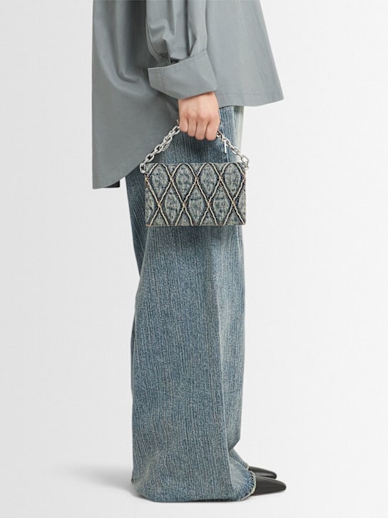 Diesel: Charm-D denim wallet w/chain - women_1 | Luisa Via Roma