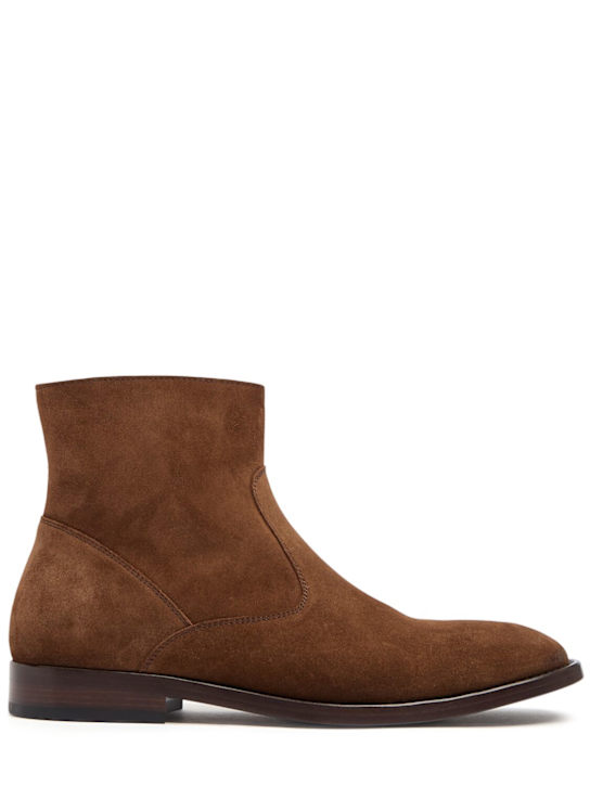 Buttero: Casentino suede boots - Sigaro - men_0 | Luisa Via Roma