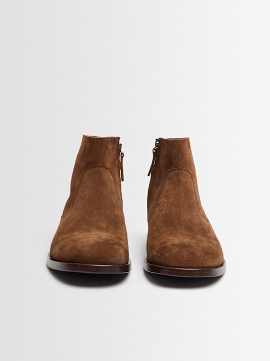 Buttero: Casentino suede boots - Sigaro - men_1 | Luisa Via Roma