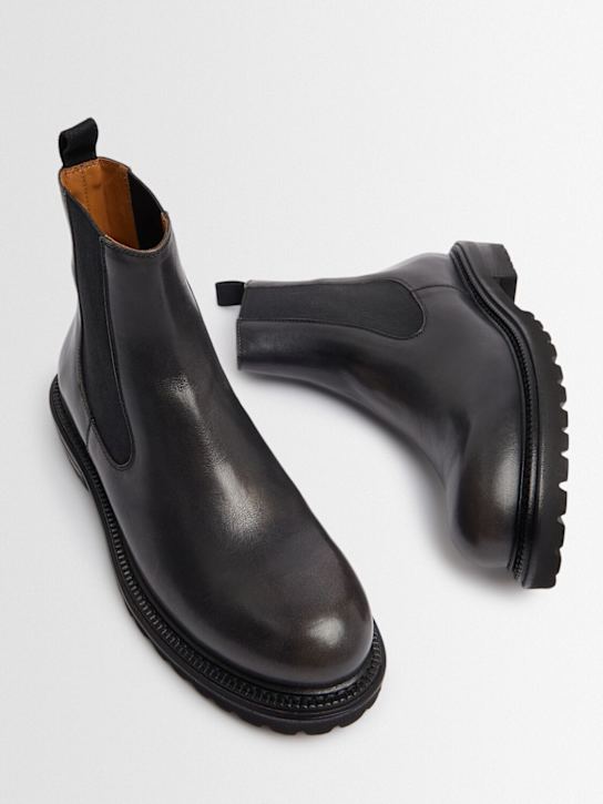 Buttero: Fiorentina leather Chelsea boots - Black - men_1 | Luisa Via Roma