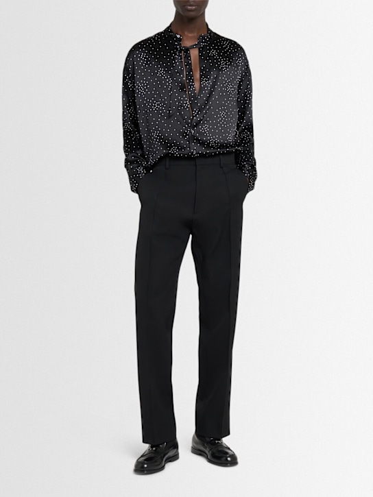 Dsquared2: Starry Night silk shirt - Black/White Sta - men_1 | Luisa Via Roma