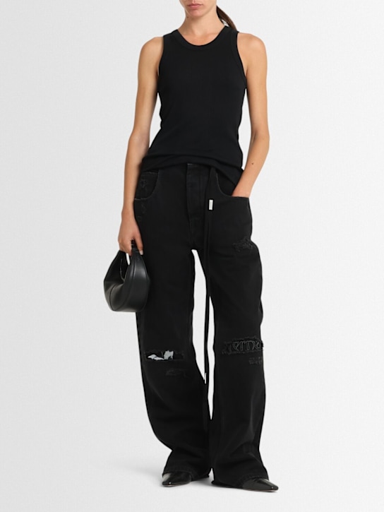 Ann Demeulemeester: Claire 5-pocket denim wide jeans - women_1 | Luisa Via Roma