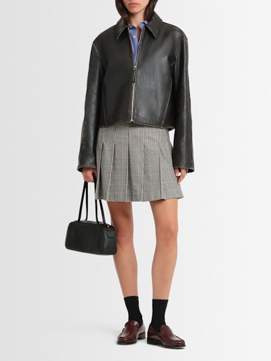 MSGM: Viscose blend pleated mini skirt - women_1 | Luisa Via Roma