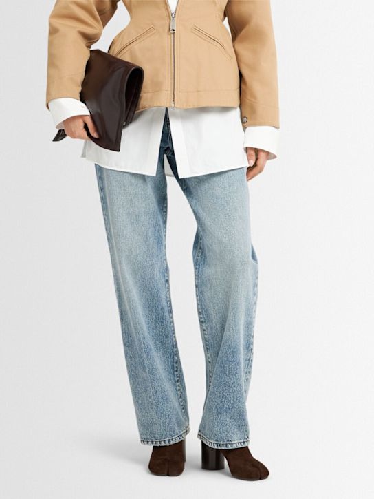 Maison Margiela: Tabiスエードアンクルブーツ 80mm - women_1 | Luisa Via Roma