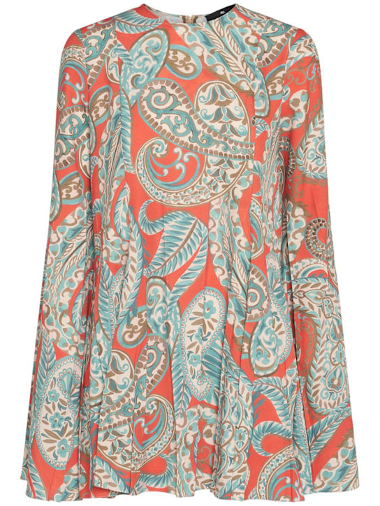 Etro: Mini robe fluide avec manches cloches - women_0 | Luisa Via Roma