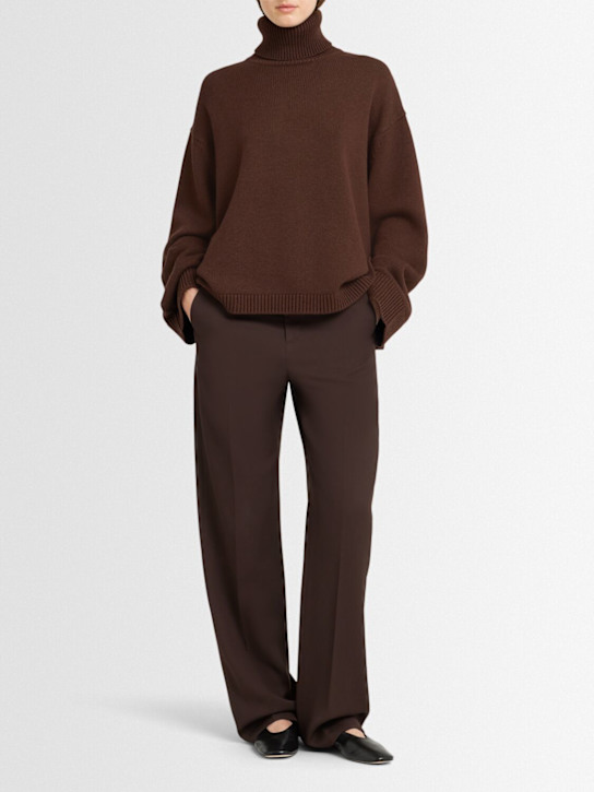 The Frankie Shop: Rhea wool & cotton turtleneck sweater - women_1 | Luisa Via Roma