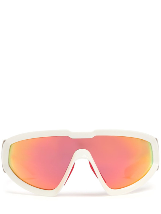 Moncler: Occhiali da sole Wrapid - White/Mirror - women_0 | Luisa Via Roma