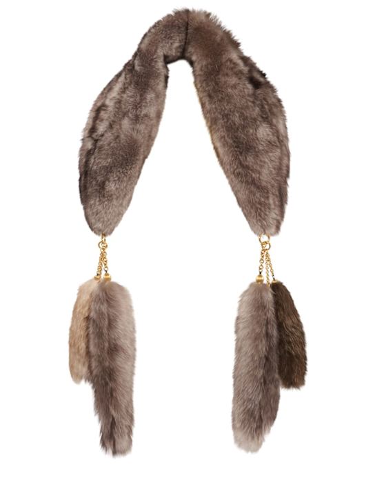 Chloé: Short fur scarf - women_0 | Luisa Via Roma