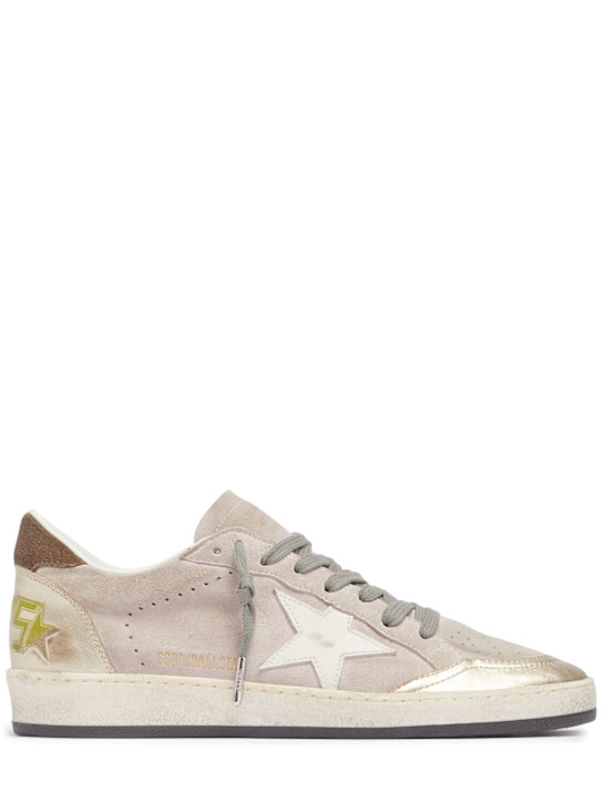 Golden Goose: Sneakers en cuir Ballstar - Rose - women_0 | Luisa Via Roma