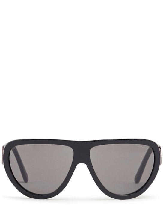 Moncler: Occhiali da sole aviator Anodize - Nero/Grigio - women_0 | Luisa Via Roma