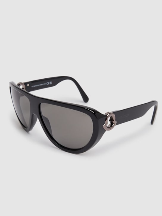 Moncler: Occhiali da sole aviator Anodize - Nero/Grigio - women_1 | Luisa Via Roma