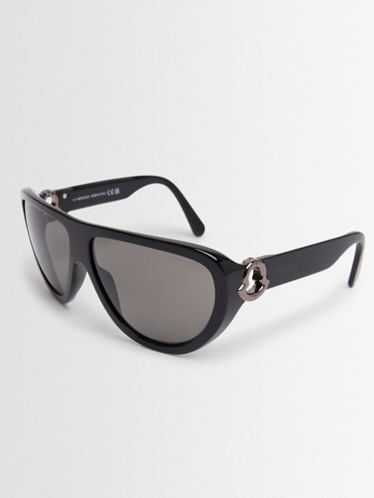 Moncler: Anodize bold aviator sunglasses - Black/Smoke - men_1 | Luisa Via Roma