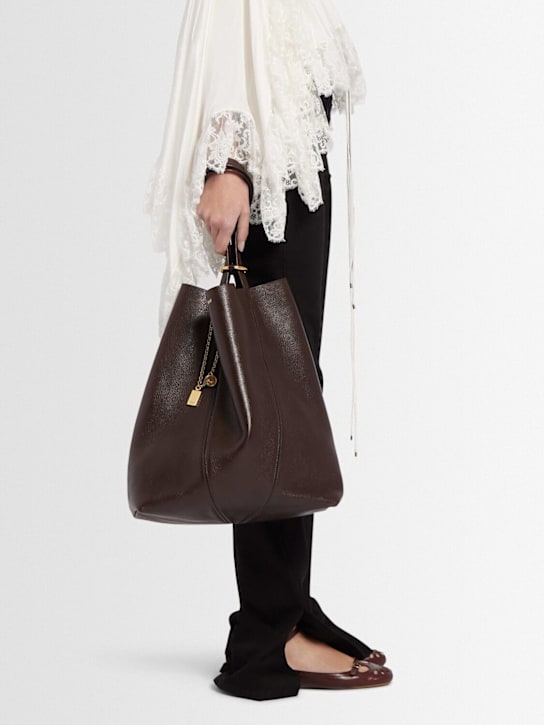 Chloé: Spin leather tote bag - women_1 | Luisa Via Roma