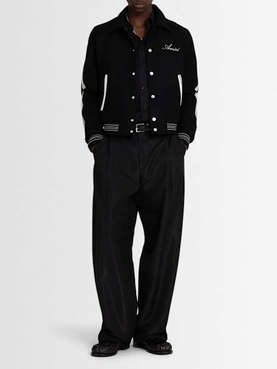 Amiri: Bones varsity wool jacket - men_1 | Luisa Via Roma