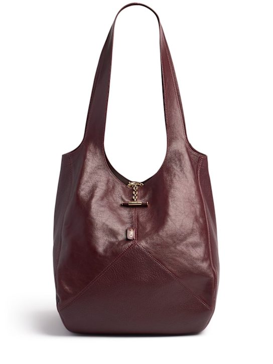 Chloé: Balloon leather hobo bag - Grenat - women_0 | Luisa Via Roma