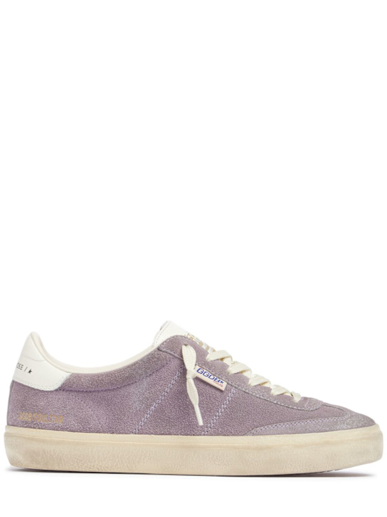 Golden Goose: Soul Star suede sneakers - Lilac - women_0 | Luisa Via Roma
