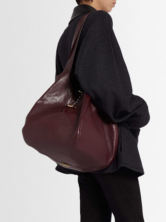 Chloé: Balloon leather hobo bag - Grenat - women_1 | Luisa Via Roma