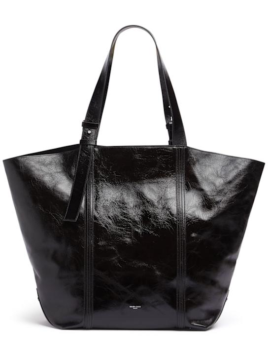 Golden Goose: Shopping 24.7 shiny leather tote bag - ブラック - women_0 | Luisa Via Roma