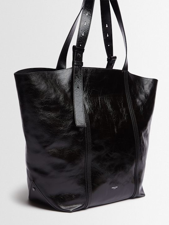 Golden Goose: Shopping 24.7 shiny leather tote bag - ブラック - women_1 | Luisa Via Roma