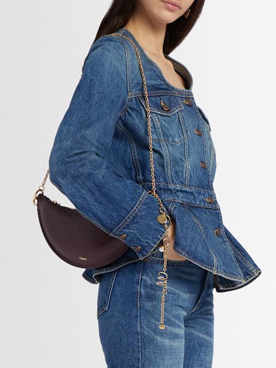 Chloé: Mini Chloé Icons Halfmoon leather bag - women_1 | Luisa Via Roma