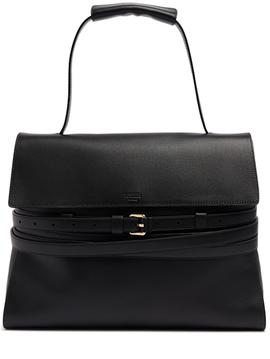 Moschino: Tie Me nappa leather tote bag - women_0 | Luisa Via Roma