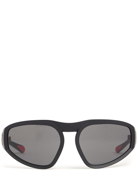 Moncler: Pentagra futuristic shape sunglasses - Black/Smoke - men_0 | Luisa Via Roma