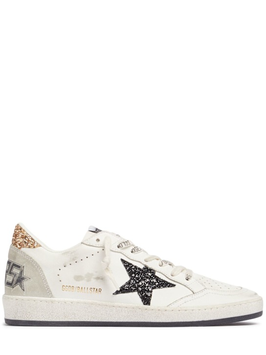 Golden Goose: 20mm Ballstar leather sneakers - White - women_0 | Luisa Via Roma