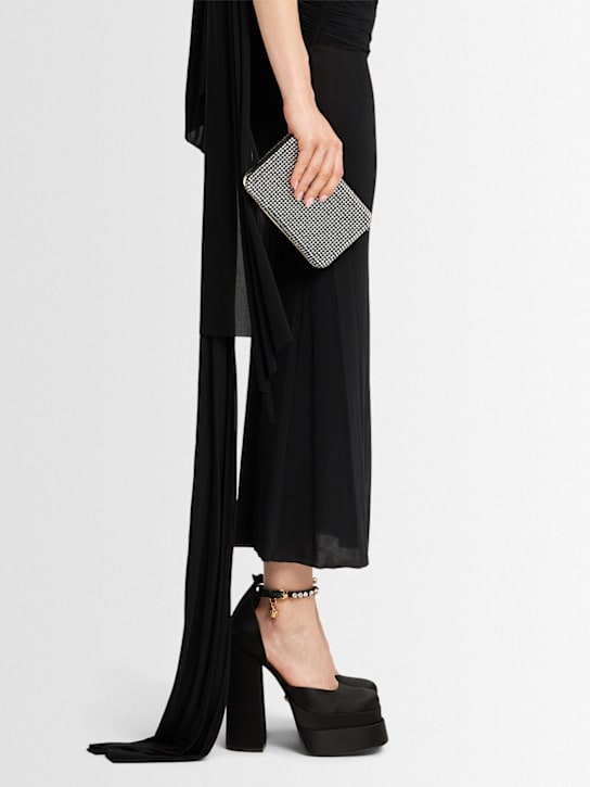 155mm Platform satin pumps - Thumbnail 2