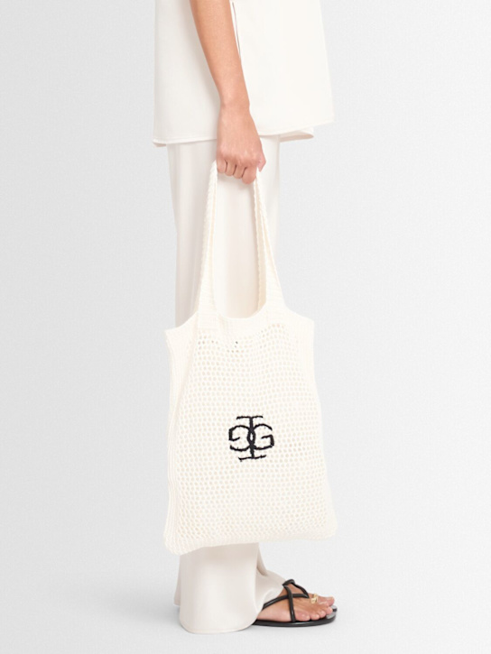 The Garment: St. Tropez logo crochet bag - Cream - women_1 | Luisa Via Roma