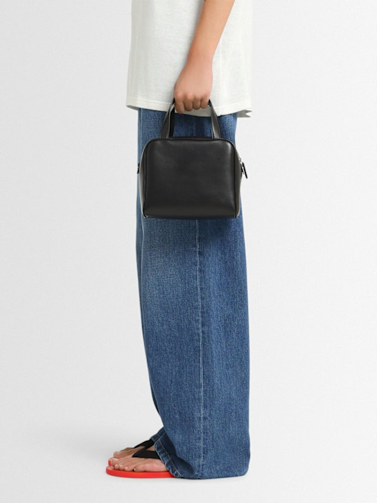 The Row: Ray matte nappa top handle bag - Black - women_1 | Luisa Via Roma