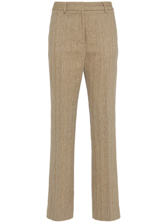Golden Goose: Journey new relaxed linen blend pants - women_0 | Luisa Via Roma