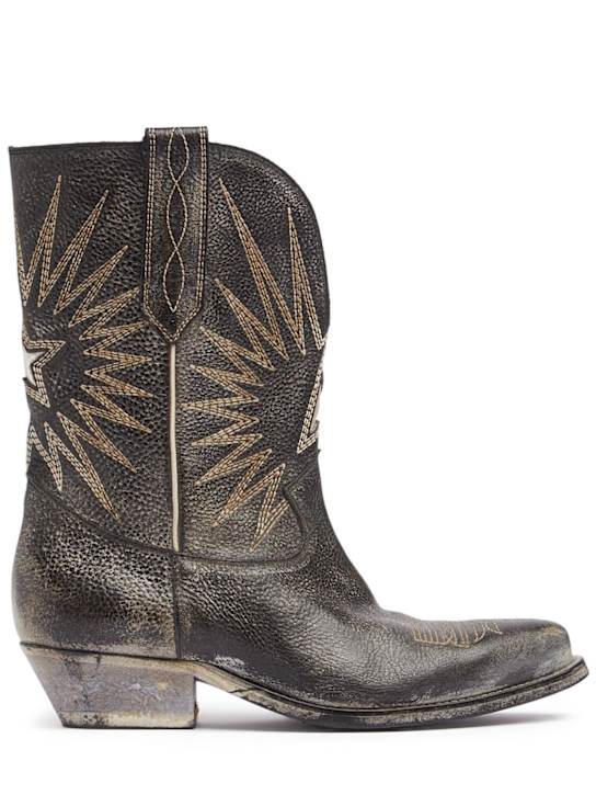 Golden Goose: Wish star low leather boots - women_0 | Luisa Via Roma