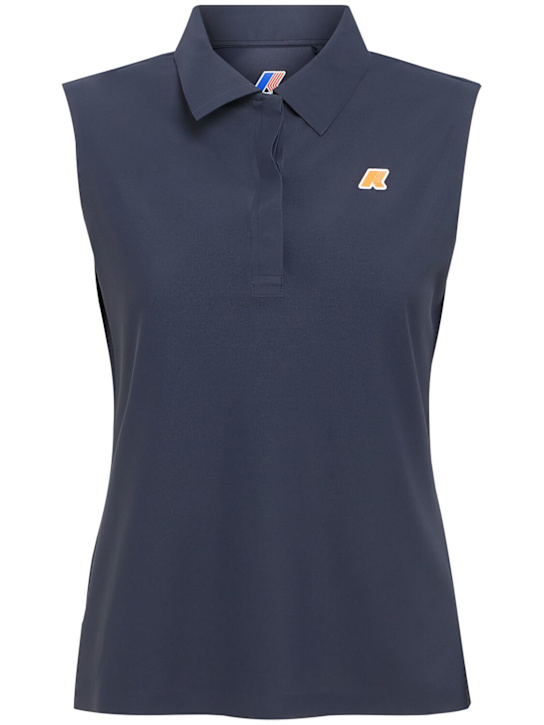 K-Way: Dimple tech sleeveless polo - women_0 | Luisa Via Roma