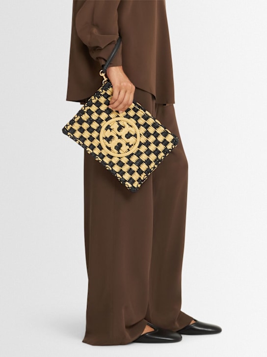 Tory Burch: Ella crocheted raffia pouch - women_1 | Luisa Via Roma