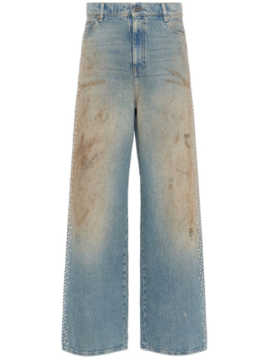 Golden Goose: Journey Melody boyfriend cotton jeans - Light Blue - women_0 | Luisa Via Roma