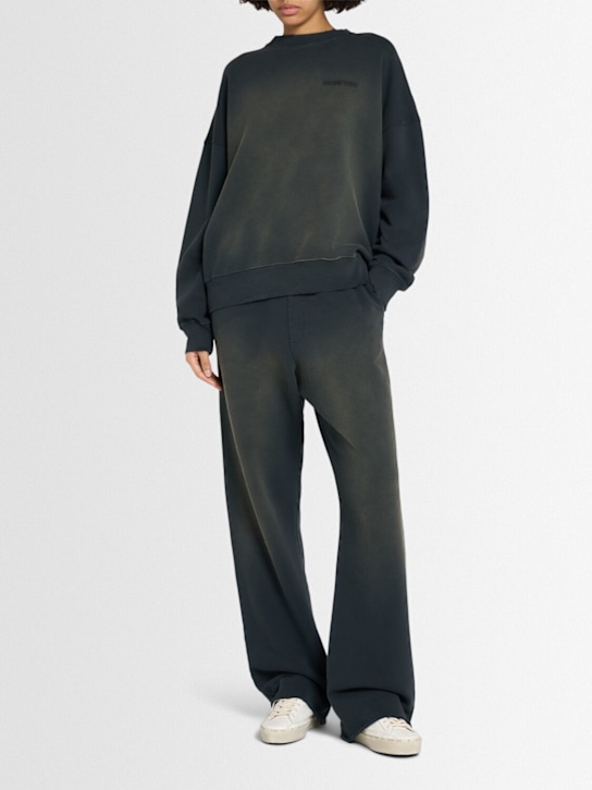 Golden Goose: Journey dyed cotton sweatpants - Washed Black - women_1 | Luisa Via Roma